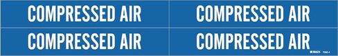 Brady 7060-4-PK، قلم تحديد أنابيب الهواء المضغوط من الفينيل باللون الأبيض على الأزرق 4 لكل بطاقة، 5 PK، Legend 'Compressed AIR' in Kuwait