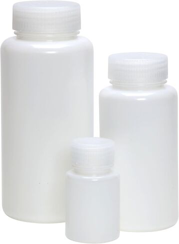 AZLON BLH0100P بلاستيك، زجاجة، رقبة واسعة، HDPE، 100 مل (عبوة من 10 قطع) in Kuwait