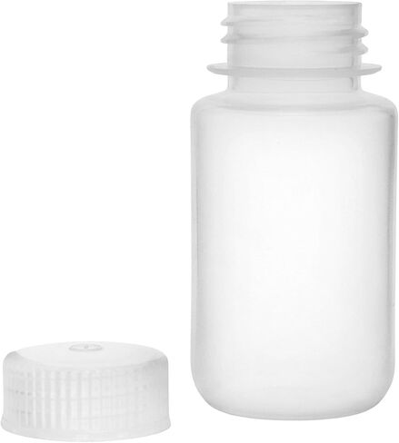 زجاجات كاشف EISCO 6PK، 125 مل - فم واسع مع غطاء لولبي - بولي بروبيلين - مختبرات شفافة in Kuwait