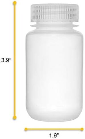 زجاجات كاشف EISCO 6PK، 125 مل - فم واسع مع غطاء لولبي - بولي بروبيلين - مختبرات شفافة in Kuwait