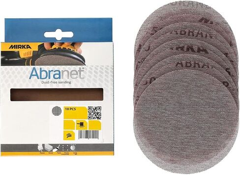 Mirka Abranet Net Disc 5 inch Grit 120 Sandpaper Hook and Loop 10 pcs | Hook and Loop, 10pcs, 9A-232-120RP in Saudi Arabia