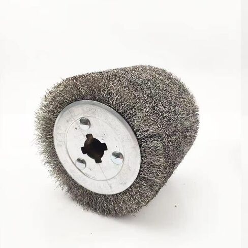 أداة تكييف سطح الطبل بفرشاة سلكية من الفولاذ المقاوم للصدأ مقاس 4.7 بوصة × 4 بوصة، عجلة رسم عجلة فرشاة سلكية من الفولاذ المقاوم للصدأ بقطر 120 مم لتلميع الأسطح المعدنية وإزالة الصدأ (سلك 0.3 مم) in Kuwait