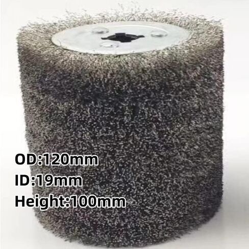 أداة تكييف سطح الطبل بفرشاة سلكية من الفولاذ المقاوم للصدأ مقاس 4.7 بوصة × 4 بوصة، عجلة رسم عجلة فرشاة سلكية من الفولاذ المقاوم للصدأ بقطر 120 مم لتلميع الأسطح المعدنية وإزالة الصدأ (سلك 0.3 مم) in Kuwait