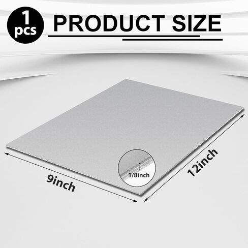 Photect 304 صفائح الفولاذ المقاوم للصدأ 1/8 بوصة × 9 بوصة × 12 بوصة ألواح من الفولاذ المقاوم للصدأ صفائح معدنية للمطبخ DIY صياغة in Kuwait