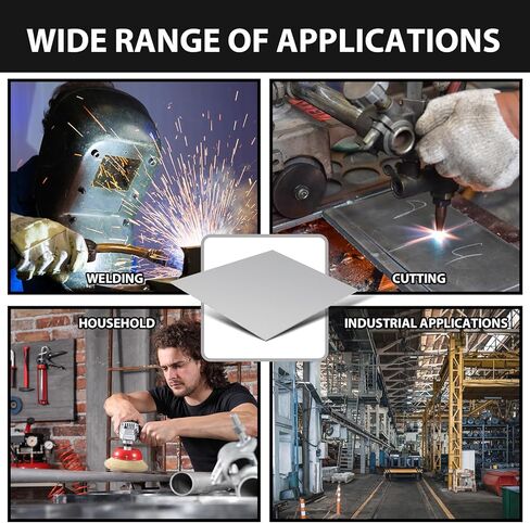 Photect 304 صفائح الفولاذ المقاوم للصدأ 1/8 بوصة × 9 بوصة × 12 بوصة ألواح من الفولاذ المقاوم للصدأ صفائح معدنية للمطبخ DIY صياغة in Kuwait