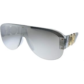 Versace VE 4391 311/6G Transparent Grey Plastic Shield Sunglasses Grey Mirror Lens in Kuwait