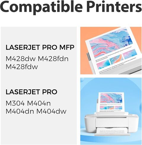 OA100 (58X مع CHIP) استبدال خرطوشة حبر معاد تصنيعها لجهاز HP 58X CF258X لاستخدامها مع Laserjet Pro M404n, M428fdw, M428fdn, (1 أسود) M404dn Toner in Kuwait