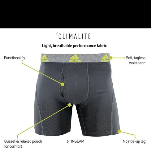 adidas Men's Relaxed Performance Climalite Boxer Brief Underwear (2 Pack) in Saudi Arabia