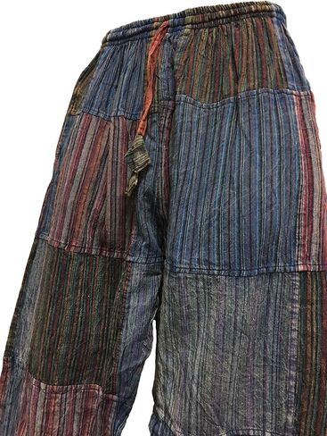 Men's Bohemian Vintage Hippie Alibaba Yoga Patchwork Harem Pants in Saudi Arabia