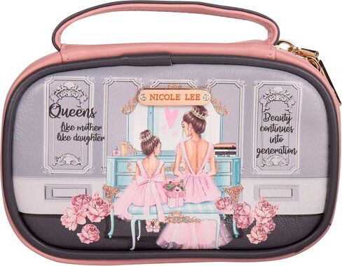 Nicole Lee Amparo Small Fashion Jewelry Organizer Handbag, Earring and Ring Holders, Extra Zip Pocket, Travel Case (Double Queens) in Saudi Arabia