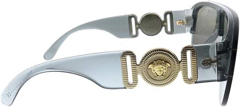 Versace VE 4391 311/6G Transparent Grey Plastic Shield Sunglasses Grey Mirror Lens in Kuwait