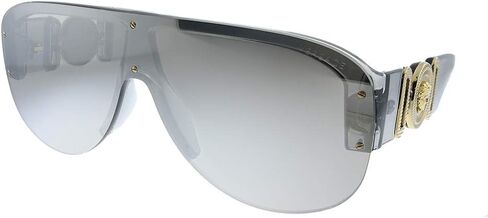 Versace VE 4391 311/6G Transparent Grey Plastic Shield Sunglasses Grey Mirror Lens in Kuwait