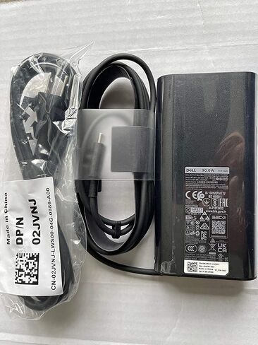New Laptop Charger 90W watt USB Type C(USB-C) AC Power Adapter Include Power Cord for Dell XPS 13，Precision 3540,Latitude 3400,3500, 5289,5300 2in1,7400 2in1,7300, 7390 2in1, 7200 2in1,5400,0TDK33 in Saudi Arabia