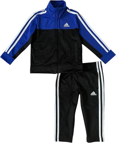 adidas Boys' Tricot Jacket & Pant Clothing Set (5, Bright Blue/Black) in Saudi Arabia