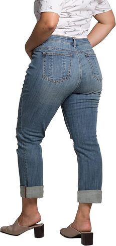 Standards & Practices Plus Size Women's Stretch Whisker Boyfriend Premium Jeans in Saudi Arabia