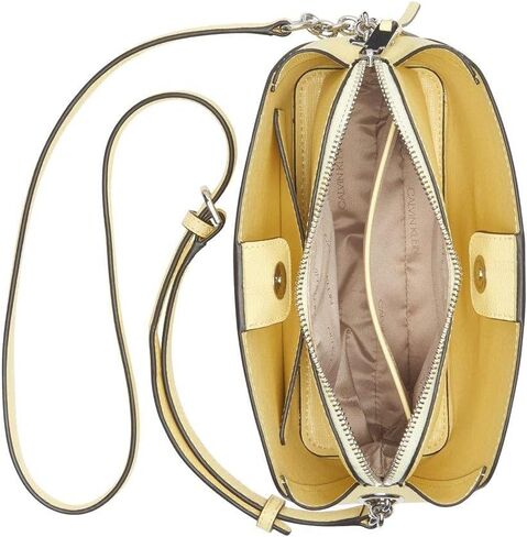 Calvin Klein Hailey Micro Pebble Triple Compartment Chain Crossbody in Saudi Arabia