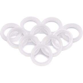 10 Pcs QiiMii White Silicon Tri clamp Gasket for Tri Clover Fittings 1"（1 INCH)
