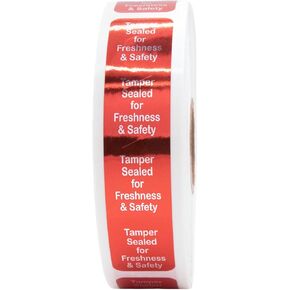 InStockLabels 500 ملصق ختم طعام ذهبي معدني، ملصقات لحاويات الطعام (0.75 بوصة × 3.5 بوصة)