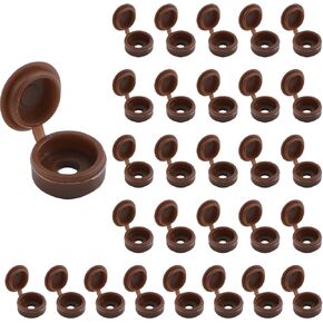 100pcs Screw Cover Caps, M3 Plastic Screw Caps, Fold Washer Screw Tops, Decorative Flip Screw Cover (Black)
