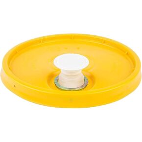 NetSellsIt 3.5، 5، 6، 7 جالون غطاء سطل بلاستيكي قابل للتركيب مع صنبور صب ~ (غطاء واحد) ~ HDPE (البولي إيثيلين عالي الكثافة) دلو علوي أحمر