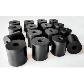 Multi Purpose Rubber Spacer 1 3/16 Inch OD x 3/8 Inch ID x 1 3/16 Inch Thickness Rubber Bushing Anti Vibration Spacer Black Round Neoprene Rubber Washers for Home and Car Accessories (16) in Saudi Arabia