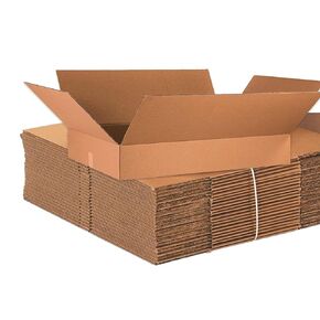 BOX USA 36x24x6 Flat Corrugated Boxes, Flat, 36L x 24W x 6H, Pack of 10 | Shipping, Packaging, Moving, Storage Box for Home or Business, Strong Wholesale Bulk Boxes in Kuwait