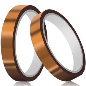 2 Rolls (0.4"x108ft) CHRYSAN Heat Resistant Tape for Heat Press, Up to 500℉High Temperature Polyimide Tape, Ideal Solution for Heat Transfer, Sublimation, Masking, 3D Printing and More in Saudi Arabia