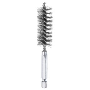 HARFINGTON 5Pcs 304 Stainless Steel Bore Brush 10mm Dia 4" Long Cleaning Twisted Wire Brush with Handle 1/4" Hex Shank for Tubes, Ports, Bearings