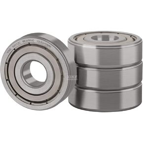 XiKe 4 Pcs 6201ZZ Double Metal Seal Bearings 12x32x10mm, Pre-Lubricated and Stable Performance and Cost Effective, Deep Groove Ball Bearings.
