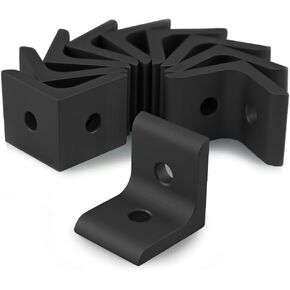 8020, 4302, 15 Series Aluminum 2 Hole Inside Corner Bracket 90 Degree Angle Bracket for 80/20 T Slot Extruded Aluminum Extrusion (10, Black Anodize) in Kuwait