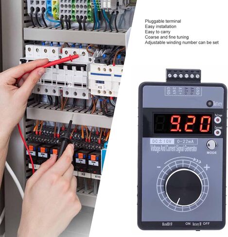 مولد إشارة الجهد الحالي، مولد الوظيفة، مولد إشارة الجهد، DC 0‑10V 0/0‑22mA واجهة العرض محاكي تناظري، شاشة عرض مكونة من 4 أرقام قابلة للتعديل، لتصحيح أخطاء لوحة PLC، واختبار الجهاز in Kuwait