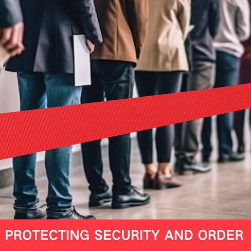 ياوكوم قطعتان من حزام الحزام القابل للسحب على الحائط وحزام تحذير بطول 10 أقدام مع علبة سوداء حواجز التحكم في الحشود لفواصل خط التحكم في الحشود في الداخل والخارج (حزام أحمر) in Kuwait