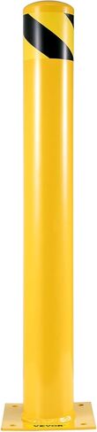 VEVOR Safety Bollard, 36 Inch Height Bollard Post, 5.5 Inch Diameter Steel Pipe Safety Bollard Post, Yellow Steel Bollard, Steel Safety Bollard with 8 Anchor Bolts, Perfect for Traffic-Sensitive Area in Kuwait