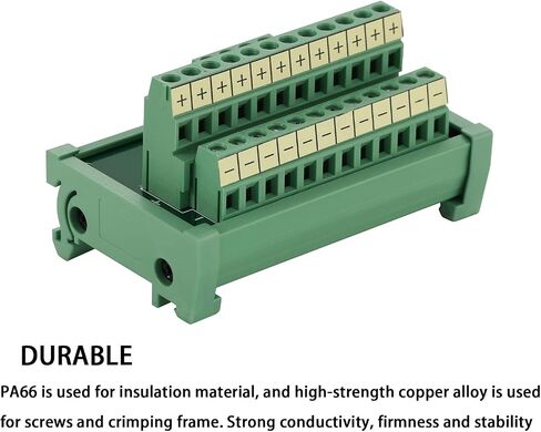 2 in 4 Out 25A DIN Rail Terminal Blocks Distribution Breakout | Panel Mounting, Power Distribution Breakout Board, for PLC Servo Power Amplifier in Kuwait