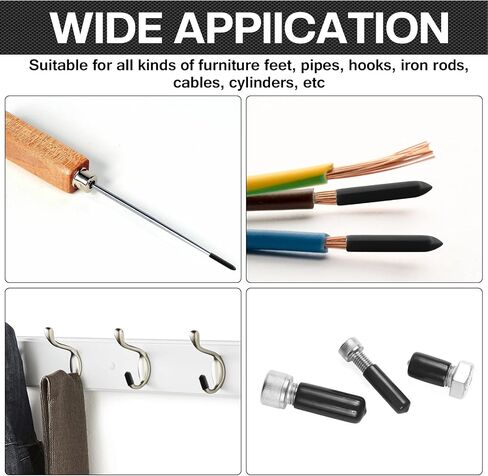 Suiwotin 120PCS Round Rubber End Caps 1/4 inch/6.5mm Screw Thread Protectors Round Tube Bolt Cap Cover Black Vinyl Tube Caps (Black, 6.5mm Inner Dia) in Saudi Arabia