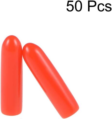 uxcell 50pcs Rubber End Caps 2mm ID Vinyl Round Tube Bolt Cap Cover Screw Thread Protectors Red in Kuwait