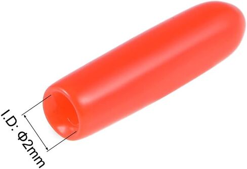 uxcell 50pcs Rubber End Caps 2mm ID Vinyl Round Tube Bolt Cap Cover Screw Thread Protectors Red in Kuwait