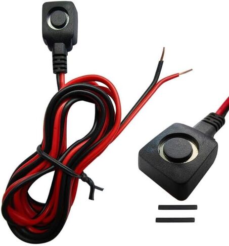 Normally Closed NC Mini Push Button Switch, 12V 24V Small Pushbutton Switch Surface Mount with Prewired Cable and Double-Sided Tape in Saudi Arabia