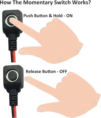 Normally Closed NC Mini Push Button Switch, 12V 24V Small Pushbutton Switch Surface Mount with Prewired Cable and Double-Sided Tape in Saudi Arabia