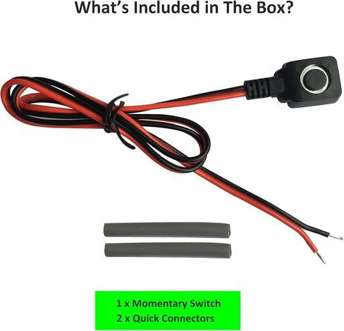 Normally Closed NC Mini Push Button Switch, 12V 24V Small Pushbutton Switch Surface Mount with Prewired Cable and Double-Sided Tape in Saudi Arabia
