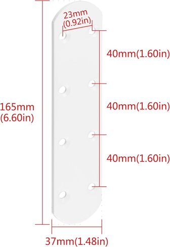 4 قطع من دعامات Alise المسطحة المستقيمة لإصلاح اللوحات ودعامة تثبيت للإصلاح، 125 × 38 مم من الفولاذ المقاوم للصدأ بلون أسود غير لامع in Kuwait