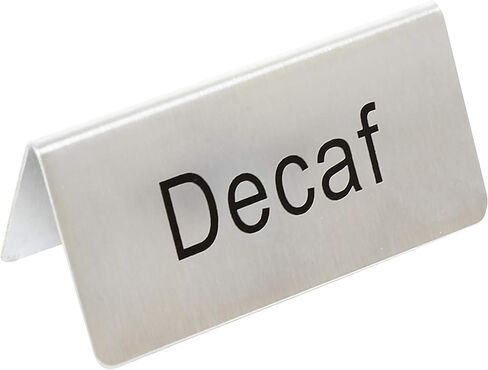 لافتة خيمة طاولة Thunder Group SLTS3153، منزوعة الكافيين، 7.62 سم ​​طول × 3.81 سم ارتفاع، من الفولاذ المقاوم للصدأ، عبوة من 24 قطعة in Kuwait