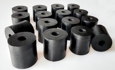 Multi Purpose Rubber Spacer 1 3/16 Inch OD x 3/8 Inch ID x 1 3/16 Inch Thickness Rubber Bushing Anti Vibration Spacer Black Round Neoprene Rubber Washers for Home and Car Accessories (16) in Kuwait