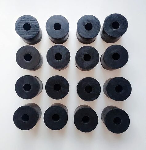 Multi Purpose Rubber Spacer 1 3/16 Inch OD x 3/8 Inch ID x 1 3/16 Inch Thickness Rubber Bushing Anti Vibration Spacer Black Round Neoprene Rubber Washers for Home and Car Accessories (16) in Kuwait