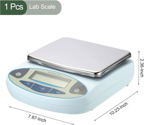ميزان مختبر YOKIVE، ميزان علمي رقمي إلكتروني عالي الدقة | رائع للاستخدام اليومي في المنزل والمختبر والمطبخ (5000 جرام × 0.01 جرام) in Kuwait