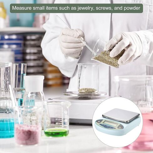 ميزان مختبر YOKIVE، ميزان علمي رقمي إلكتروني عالي الدقة | رائع للاستخدام اليومي في المنزل والمختبر والمطبخ (5000 جرام × 0.01 جرام) in Kuwait
