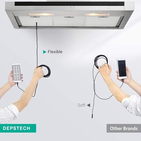 ديب ستستش منظار داخلي بمنفذ USB 5.0 ميجابكسل، كاميرا فحص UHD من النوع سي، كاميرا نطاق 8.5 ملم مع كيبل بوريسكوب مقاوم للماء بتصنيف IP67 و6 مصابيح LED قابلة للتعديل، متوافقة مع جوال اندرويد (او تي جي) in Kuwait