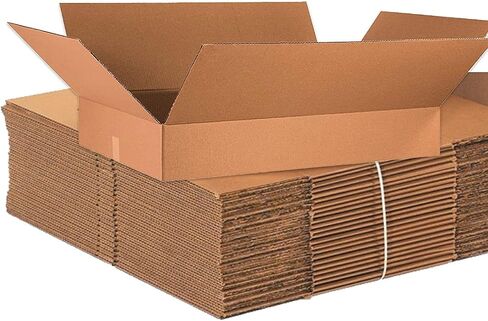BOX USA 36x24x6 Flat Corrugated Boxes, Flat, 36L x 24W x 6H, Pack of 10 | Shipping, Packaging, Moving, Storage Box for Home or Business, Strong Wholesale Bulk Boxes in Saudi Arabia