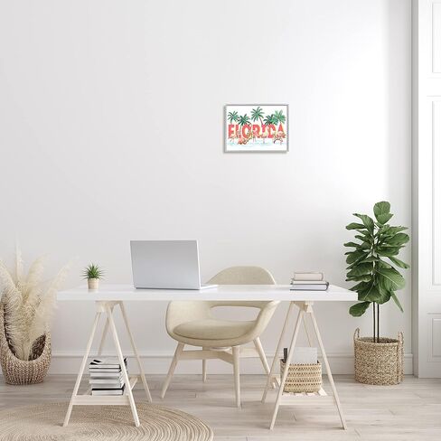 لوحة فنية جدارية مؤطرة بمسبح فلامنجو فلوريدا من ستوبيل إندستريز مع أشجار النخيل الاستوائية الخضراء in Kuwait