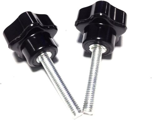 YXQ M5 Hand Star Knobs Threaded Stud Five Arm Clamping Tightening 25mm Dia Grip Black Plastic Caps 6 Pcs in Kuwait